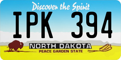 ND license plate IPK394