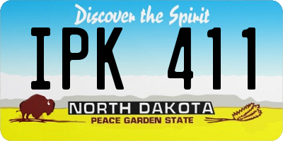 ND license plate IPK411