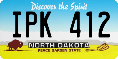 ND license plate IPK412