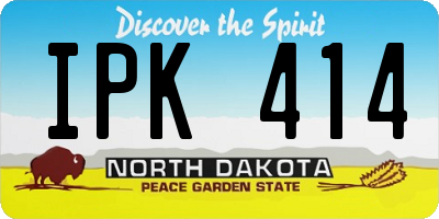 ND license plate IPK414