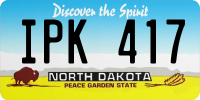ND license plate IPK417