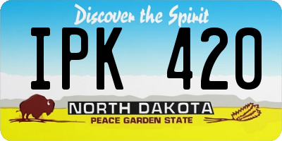 ND license plate IPK420