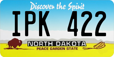 ND license plate IPK422