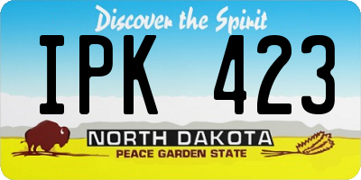 ND license plate IPK423