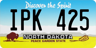 ND license plate IPK425