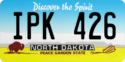 ND license plate IPK426