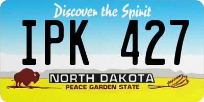 ND license plate IPK427