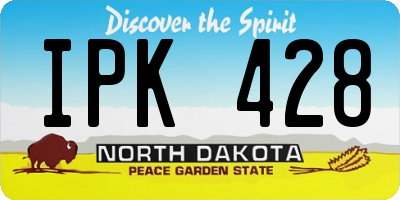 ND license plate IPK428
