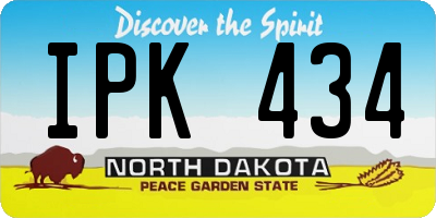 ND license plate IPK434