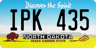 ND license plate IPK435