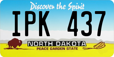 ND license plate IPK437