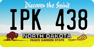 ND license plate IPK438