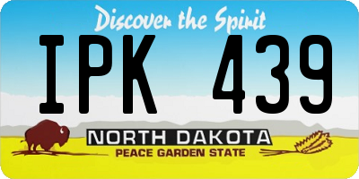 ND license plate IPK439