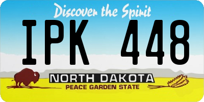 ND license plate IPK448
