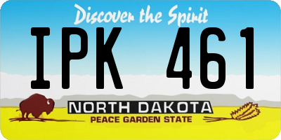 ND license plate IPK461