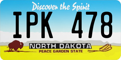 ND license plate IPK478