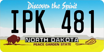 ND license plate IPK481
