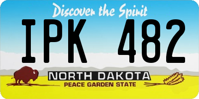 ND license plate IPK482