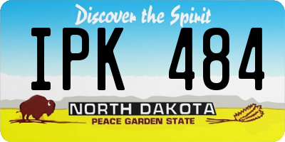 ND license plate IPK484