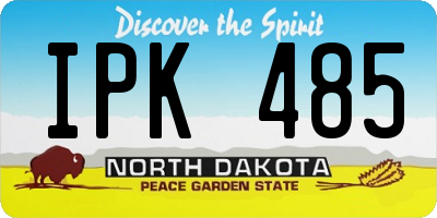 ND license plate IPK485
