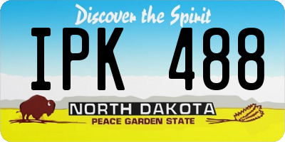 ND license plate IPK488