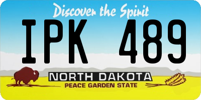 ND license plate IPK489