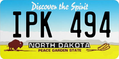 ND license plate IPK494