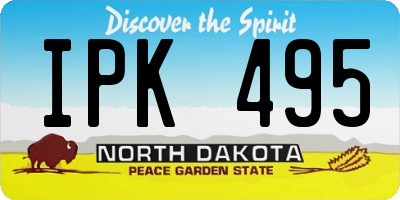ND license plate IPK495