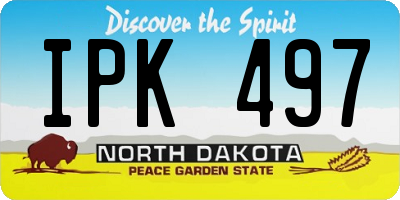 ND license plate IPK497