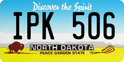 ND license plate IPK506