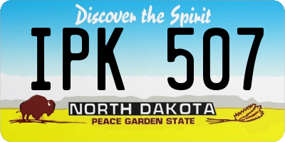 ND license plate IPK507