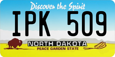 ND license plate IPK509