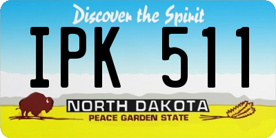 ND license plate IPK511