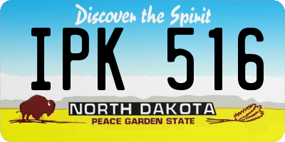 ND license plate IPK516