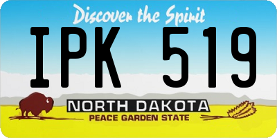 ND license plate IPK519