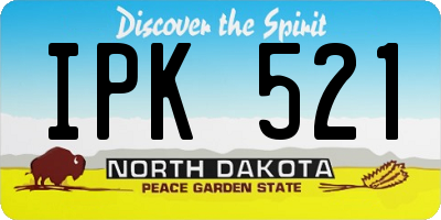 ND license plate IPK521