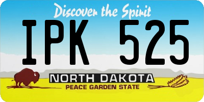 ND license plate IPK525