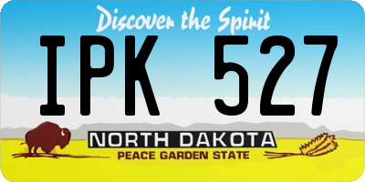 ND license plate IPK527