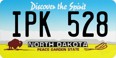 ND license plate IPK528