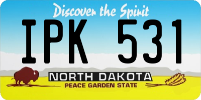 ND license plate IPK531