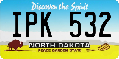 ND license plate IPK532