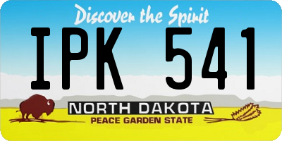 ND license plate IPK541