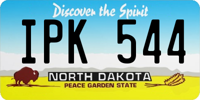 ND license plate IPK544