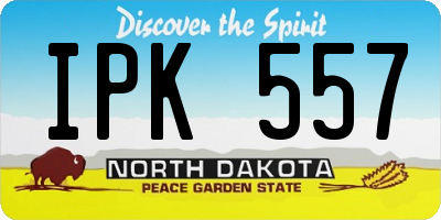 ND license plate IPK557