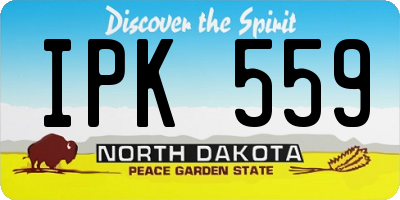 ND license plate IPK559