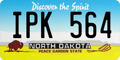 ND license plate IPK564