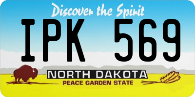 ND license plate IPK569