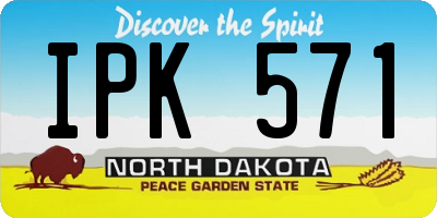 ND license plate IPK571