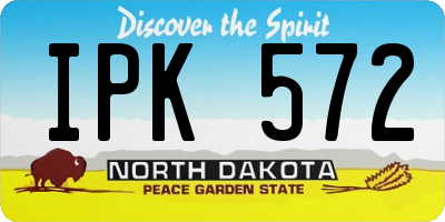 ND license plate IPK572