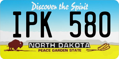 ND license plate IPK580